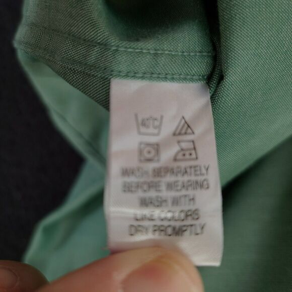 U.S. Polo Assn. Mens Button Up Shirt Green Size Medium Cotton Blend Long Sleeve - Picture 9 of 13